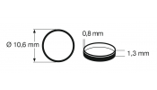 FLEISCHMANN 648005 Tapadógyűrű, 10.6 × 1.3 mm (10 db 544007)