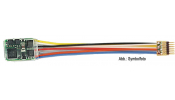 FLEISCHMANN 685404 6-tűs dekóder, 80 mm kábel, RailCom (800 mA motor + 500 mA funkciók) (Zimo MX622)