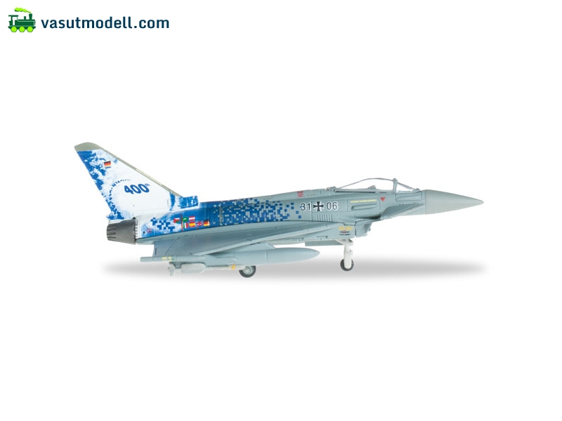 herpa 556859 luftwaffe eurofighter typhoon taktlwg 31 400th eurofighter vasutmodell herpa 556859 luftwaffe eurofighter typhoon taktlwg 31 400th eurofighter vasutmodell