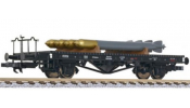LILIPUT 235284 Flat wagon Omm with torpedos