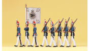 PREISER 12188 Porosz 1. Gárdaezred Potsdam 1894, tiszttel és zászlóssal