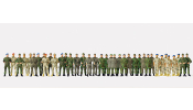 PREISER 16543 Német álló/menetelő figurák, Bundeswehr (festetlen)