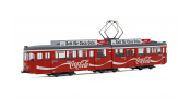 Rivarossi 2861D Villamos, DUEWAG GT6, Coca-Cola, red livery, period IV-V, with DCC decoder