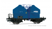 Rivarossi 6573 FS, 2-axle silo wagon, 2 domes, Ausiliare, blue livery, ep. IV