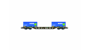 Rivarossi 6615 FS, 4-axle container wagon Sgnss with 2 x 20  coil container NIZZI