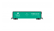 Rivarossi 6663A P&LE, plug door boxcar, light blue livery without roof walkway, #6458