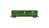 Rivarossi 6665A Northern Pacific, plug door boxcar, green livery without roof walkway, #98111