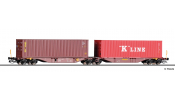 TILLIG 18070 Containertragwagen Sggmrss der Touax, Ep. VI