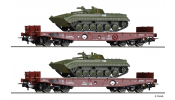 TILLIG 70058 Pőrekocsi (2 db), Rmms 3960, BMP-1 jármű, DR, IV