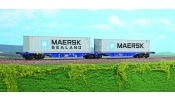 ACME 40274 Containerwagen, Typ Sccrnrss 90 Doppelmodul von RurtaIBahn, mit Maersk Wechselpritschen ACME 40274 Containerwagen, Typ Sccrnrss 90 Doppelmodul von RurtaIBahn, mit Maersk Wechselpritschen
