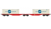 ACME 40354 Articulated container wagon Type Sggrss 80, of DB, loaded with 2 containers SCHMIDT ACME 40354 Articulated container wagon Type Sggrss 80, of DB, loaded with 2 containers SCHMIDT