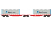 ACME 40355 Articulated container wagon Type Sggrss 80, of DB, loaded with 2 containers BULK CONCEPT ACME 40355 Articulated container wagon Type Sggrss 80, of DB, loaded with 2 containers BULK CONCEPT