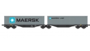 ACME 40360 Articulated container wagon Type Sggrss 80, of PKP, loaded with 2 MAERSK containers ACME 40360 Articulated container wagon Type Sggrss 80, of PKP, loaded with 2 MAERSK containers