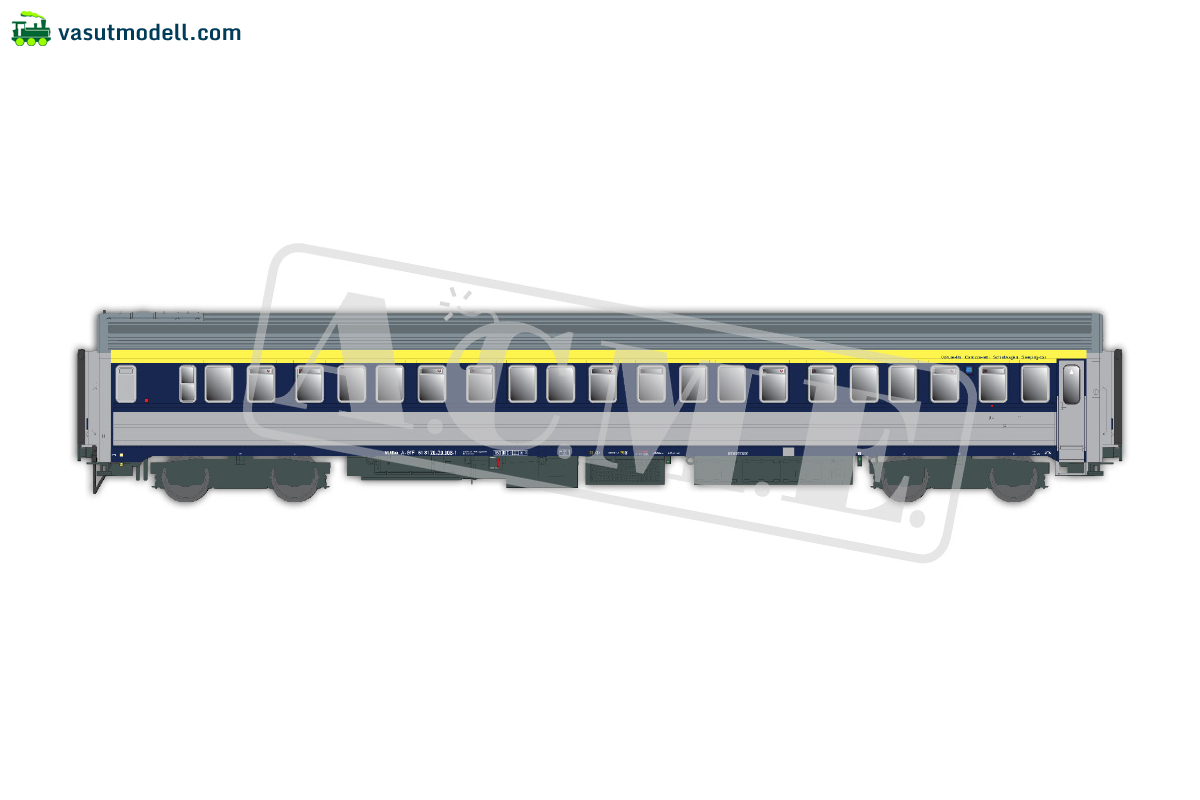 ACME 51237 Schlafwagen WLABee blau/gelb, GIF ACME 51237 Schlafwagen WLABee blau/gelb, GIF