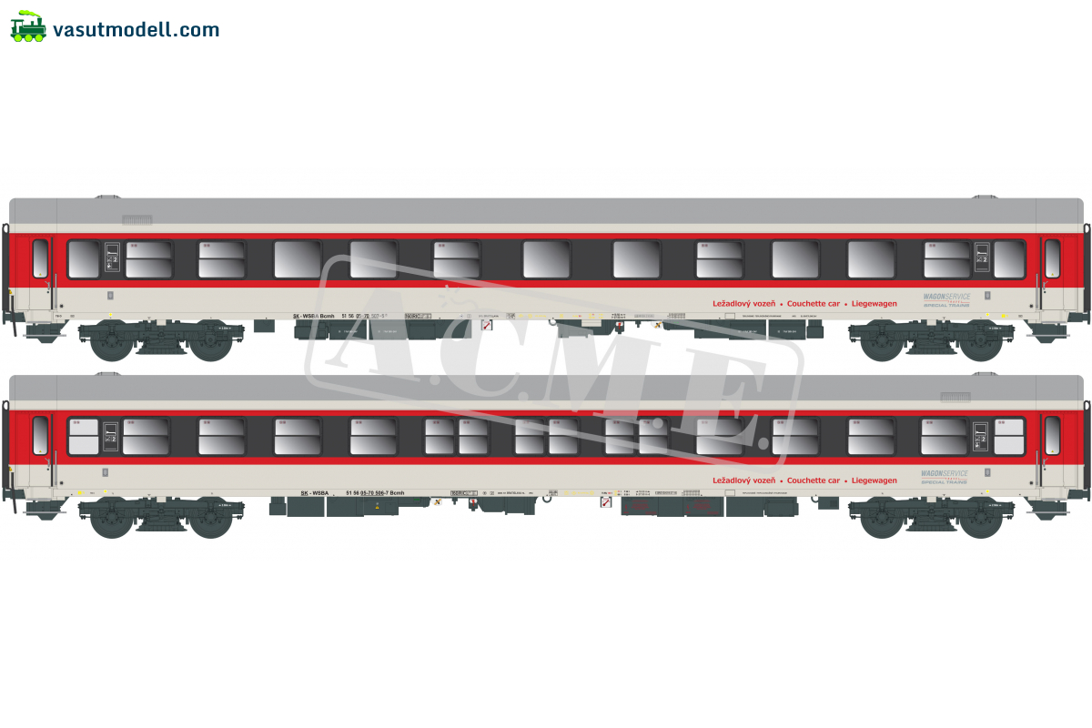 ACME 55395 Set mit 2 Liegewg. Wagon-Service-Travel ACME 55395 Set mit 2 Liegewg. Wagon-Service-Travel