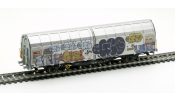 Albert-Modell 245054 Eltolható oldalfalú teherkocsi, graffitivel, Hbbillns, CH-SBB, VI