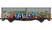 Albert-Modell 245067 Eltolható oldalfalú teherkocsi, Hbbillns, graffitivel, CH-TWA, VI