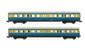ARNOLD 2275 Train-set S-Bahn Leipzig , contains 1 electric locomotive class 211, DR period IV, livery blue, and 2 passenger coaches (1 o