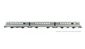 ARNOLD 2352 RENFE, 3-unit diesel railcar 591.300, silver livery without UIC markings, ep. III