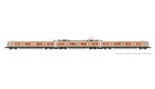 ARNOLD 2494 DB, 3-unit EMU, class 420, grey/orange livery, two pantographs, ep. IV
