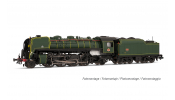ARNOLD 2545S SNCF, 141R 460 with mixed spoke and boxpok wheels and rivetted coal tender, green livery, ep. III, with DCC sound decoder