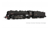ARNOLD 2546 SNCF, 141R 568 with mixed spoke and boxpok wheels and rivetted coal tender, black/red, ep. III