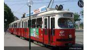 ARNOLD 2602 Tram Duewag GT6, one front light, red/white livery Wien , ep. IV-V
