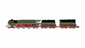 ARNOLD 2665 DR, steam locomotive 02 0201-0, fuel tender, chrome green w. white decor line, w. add. tender V ARNOLD 2665 DR, steam locomotive 02 0201-0, fuel tender, chrome green w. white decor line, w. add. tender V