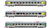 ARNOLD 3503 SBB, 3-unit pack ETR 610 intermediate coaches, ex Cisalpino livery, period VI