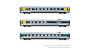 ARNOLD 3504 FS Trenitalia, 3-unit pack ETR 610 intermediate coaches, ex Cisalpino livery, period VI