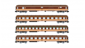 ARNOLD 4296 RENFE, 4-unit pack DD 8100 luggage van, 1st class coach and 2 x 2nd class coach, Estrella livery, ep. IV ARNOLD 4296 RENFE, 4-unit pack DD 8100 luggage van, 1st class coach and 2 x 2nd class coach, Estrella livery, ep. IV