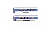 ARNOLD 4312 2-unit set Talgo InterCityNight in white blue livery, add set sleeperette coaches, period V ARNOLD 4312 2-unit set Talgo InterCityNight in white blue livery, add set sleeperette coaches, period V
