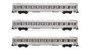 ARNOLD 4335 SNCF, 3-unit pack DEV Inox coaches, A9 + 2 x B10 coaches, period III