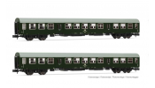 ARNOLD 4369 DR, 2-unit pack regional coaches lange Halberstädter , dark green/grey livery, period IV