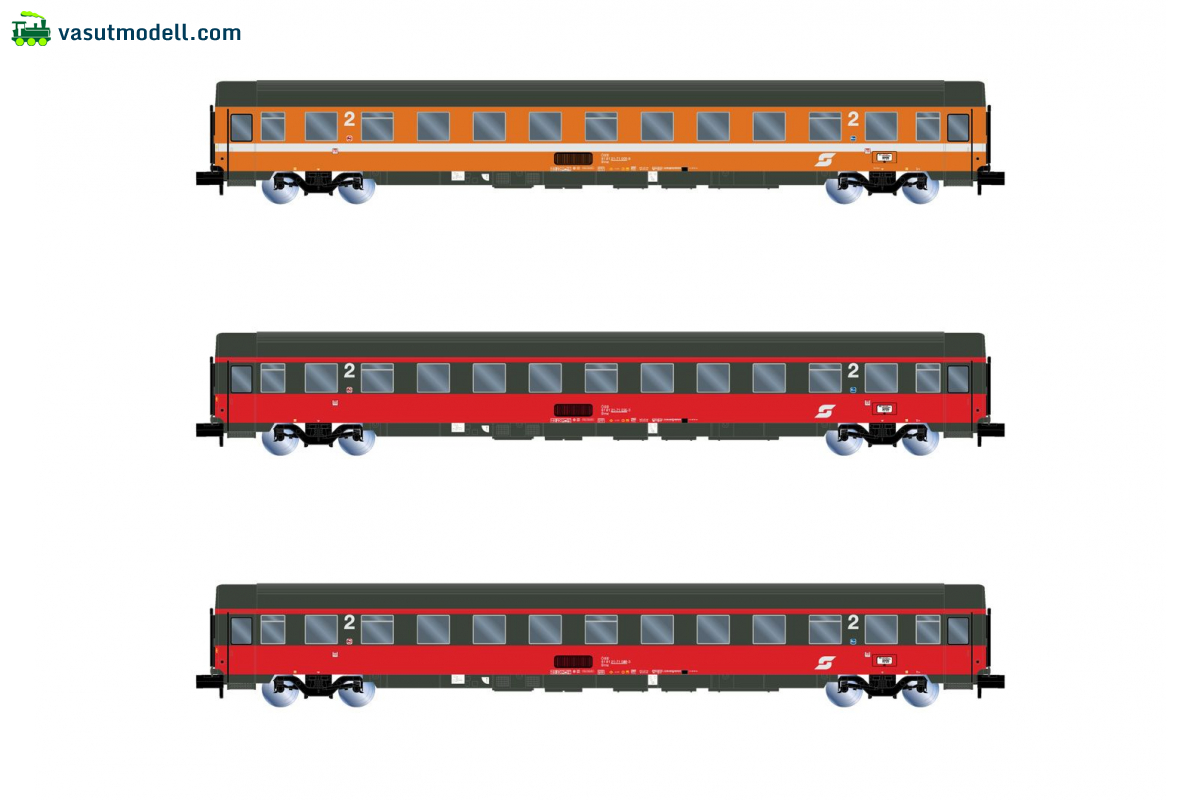 ARNOLD 4391 EuroCity Mozart set 2/2, 3-unit pack, contains 1st, and 2 x 2nd class coaches, ep. IV