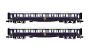 ARNOLD 4400 VSOE, 2-unit pack Pullmancoaches , sleeping coaches, blue livery, period IV-V