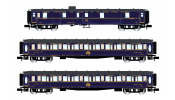 ARNOLD 4401 CIWL, 3-unit pack Train Bleu , set 1/2 (fourgon + 2 x Lx), ep. III