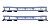ARNOLD 4409 DR, 2-unit pack DDm 916 car transporter coaches, blue livery, period IV