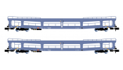 ARNOLD 4410 DB AG, 2-unit pack DDm 916 car transporter coaches, blue livery, period VI