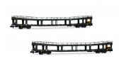 ARNOLD 4412 SNCF, 2-unit set DD DEV 66 autotransporter, without superior lateral, green livery, period V ARNOLD 4412 SNCF, 2-unit set DD DEV 66 autotransporter, without superior lateral, green livery, period V