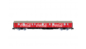 ARNOLD 4428 Coca-Cola, 4-axle postal van ex Post-mr-a, red livery with black chassis, period V