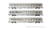 ARNOLD 4440  SNCF, 3-unit pack TEE   Cisalpin   (Milan  Paris), pack 1/2 Vru + A3rtu + A8u, silver livery, ep. IV 