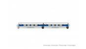 ARNOLD 4463 RENFE, 2-unit pack Talgo 200, 2 x 2nd class coach, white and blue with yellow stripe, ep. V