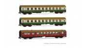 ARNOLD 4483 DR, 3-unit pack OSShD type B coaches, green/beige livery, WR + 2 x B, IV