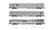 ARNOLD 4500 SNCF, 3-unit set TEE Mistral (Nice-Paris), Vru + Arux + AD4tux, silver livery, IV ARNOLD 4500 SNCF, 3-unit set TEE Mistral (Nice-Paris), Vru + Arux + AD4tux, silver livery, IV
