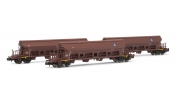 ARNOLD 6334 3 db-os készlet, zárt-önürítős kocsi csúszótetővel, Tadgs, DB-AG, korszak: V, barna, ARNOLD 6334 3 db-os készlet, zárt-önürítős kocsi csúszótetővel, Tadgs, DB-AG, korszak: V, barna,