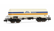 ARNOLD 6369 DB, 4-axle gas tank wagon Linde Technische Gase, white/orange, epoch V ARNOLD 6369 DB, 4-axle gas tank wagon Linde Technische Gase, white/orange, epoch V