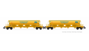 ARNOLD 6391  DB AG, 2-unit set 4-axle hopper wagons Tads, in yellow livery,   SKW PIESTERITZ   