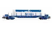 ARNOLD 6405 RENFE, 4-achs. Containerwagen der Bauart Rgs, blau, beladen mit drei Containern Central Lechera Asturiana, Ep. V ARNOLD 6405 RENFE, 4-achs. Containerwagen der Bauart Rgs, blau, beladen mit drei Containern Central Lechera Asturiana, Ep. V