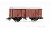 ARNOLD 6425  RENFE, 2-axle closed wagon ORE in brown/black livery   Ejercito de Tierra  , ep. V 